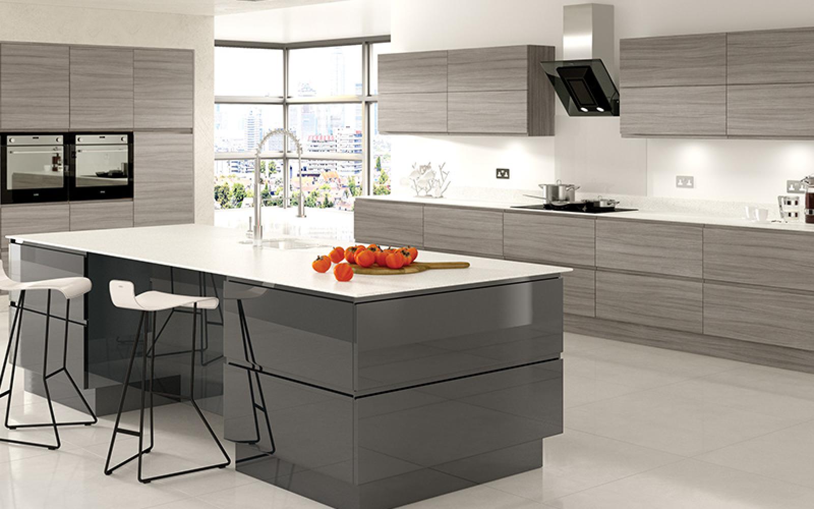 Eco Kitchens | Integra Driftwood with Integra Gloss Dakota